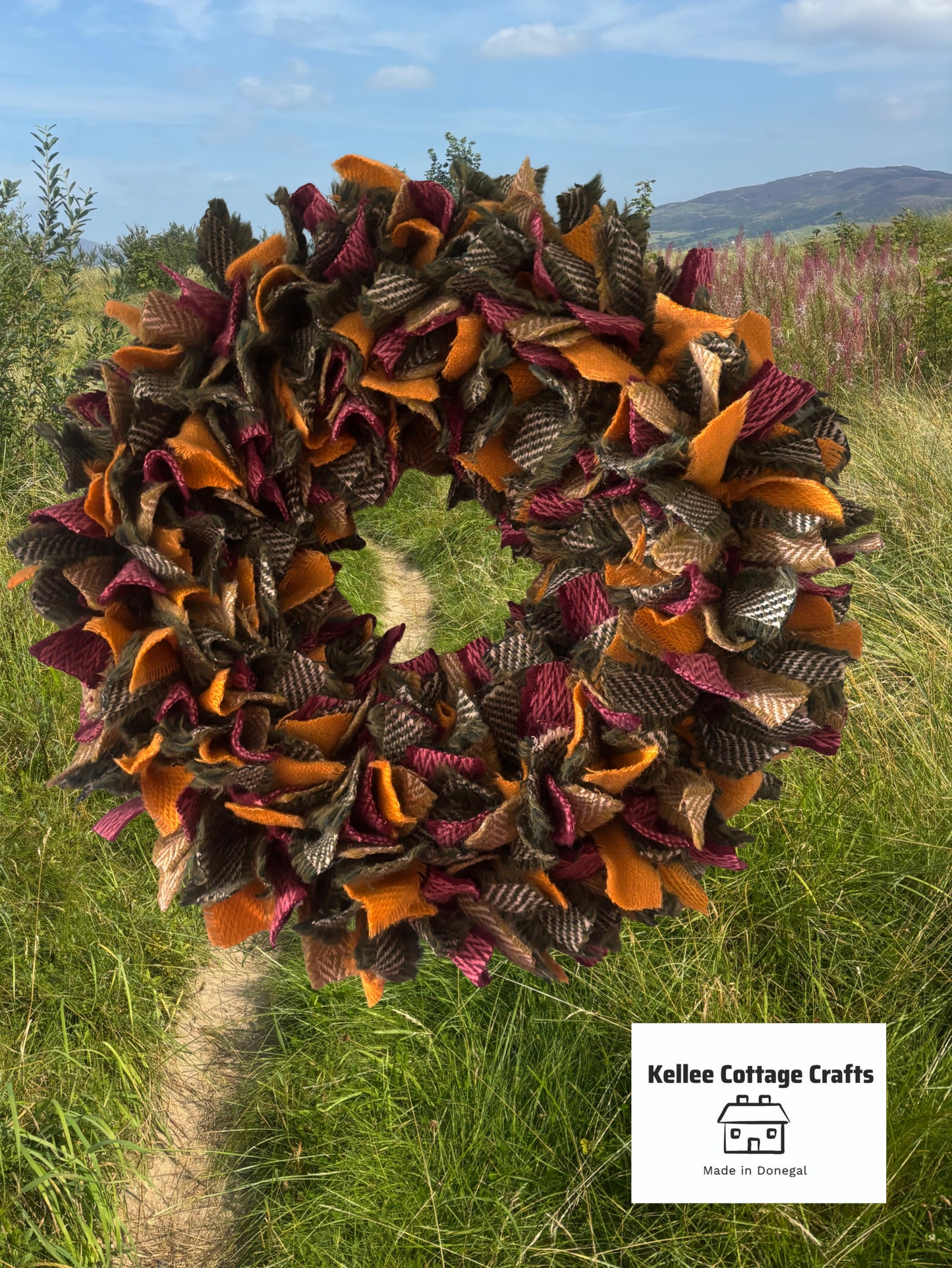 Luxury tweed wreath