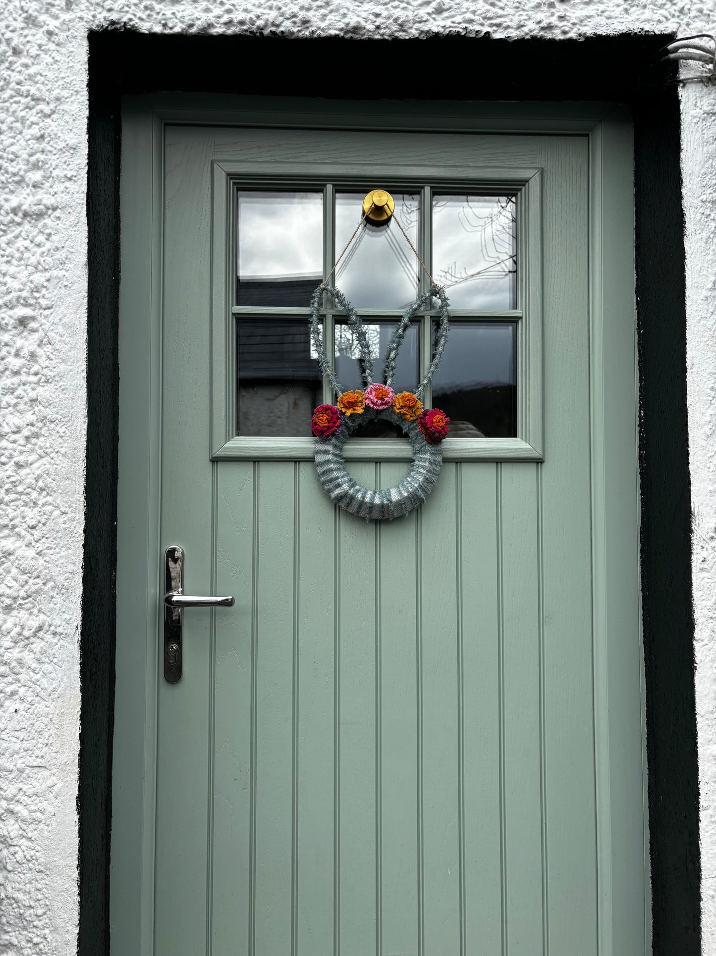 Easter bunny Donegal Tweed Wreath