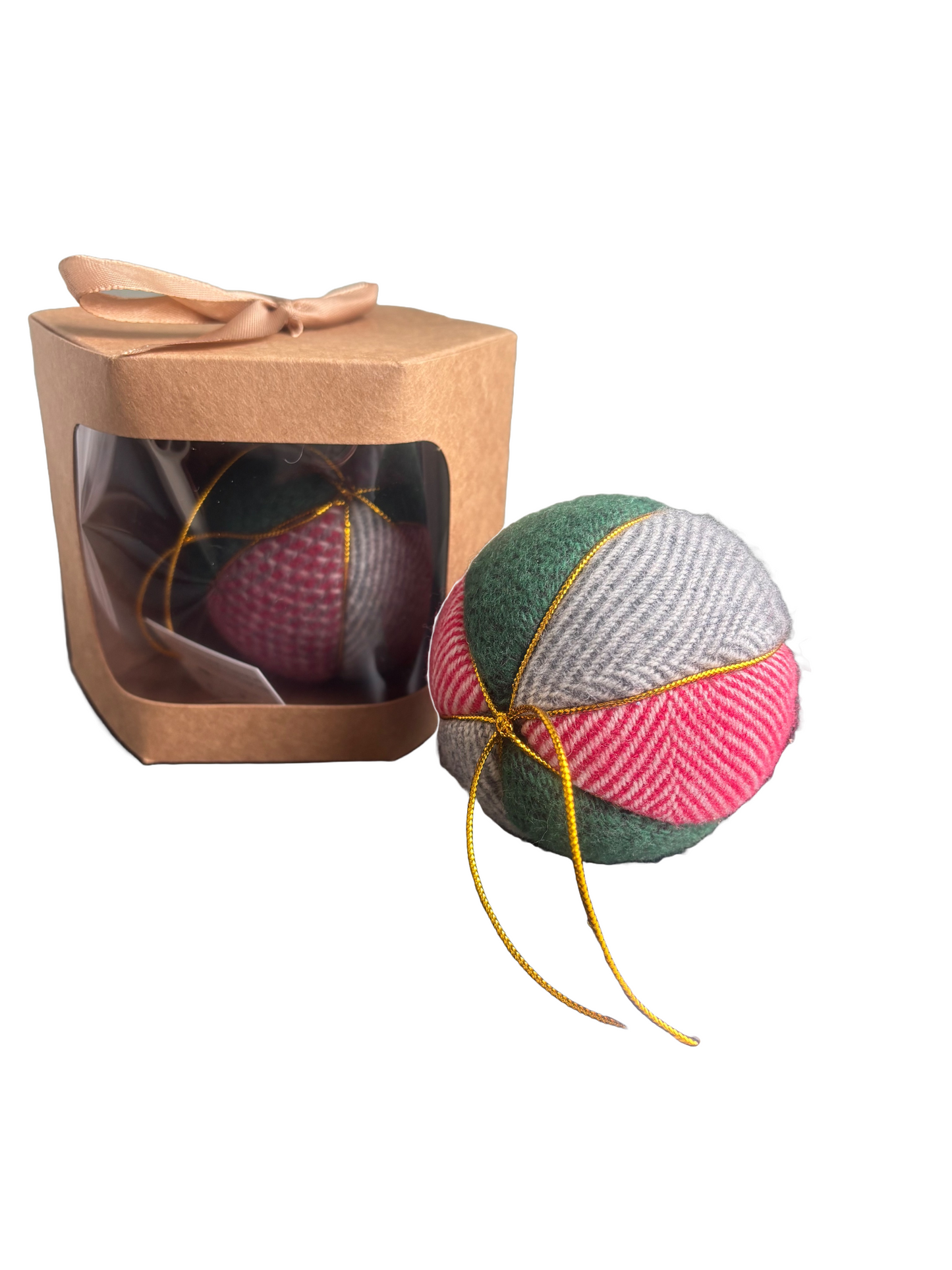 Luxury tweed baubles
