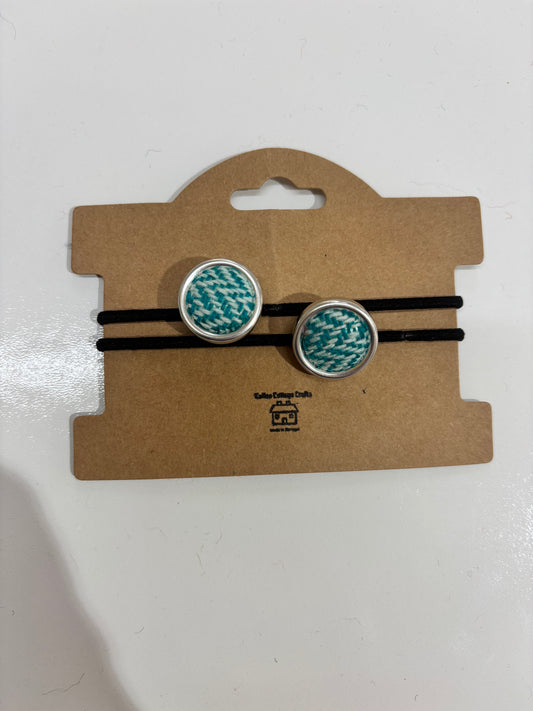 Tweed hair ties- pack of 2
