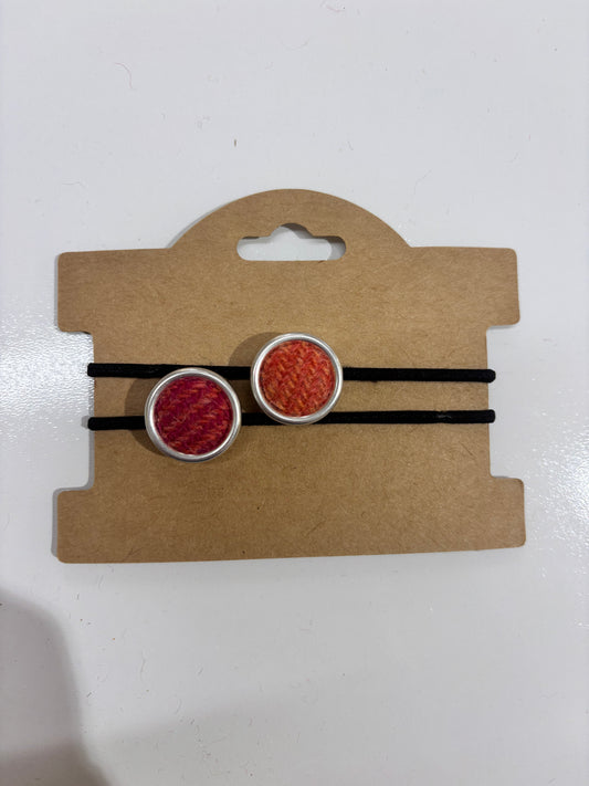 Tweed hair ties- pack of 2