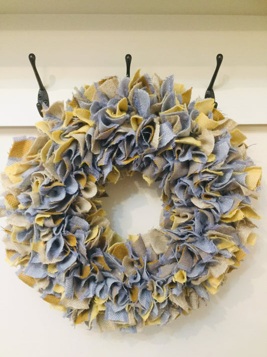 12” luxury Tweed Wreath ocean