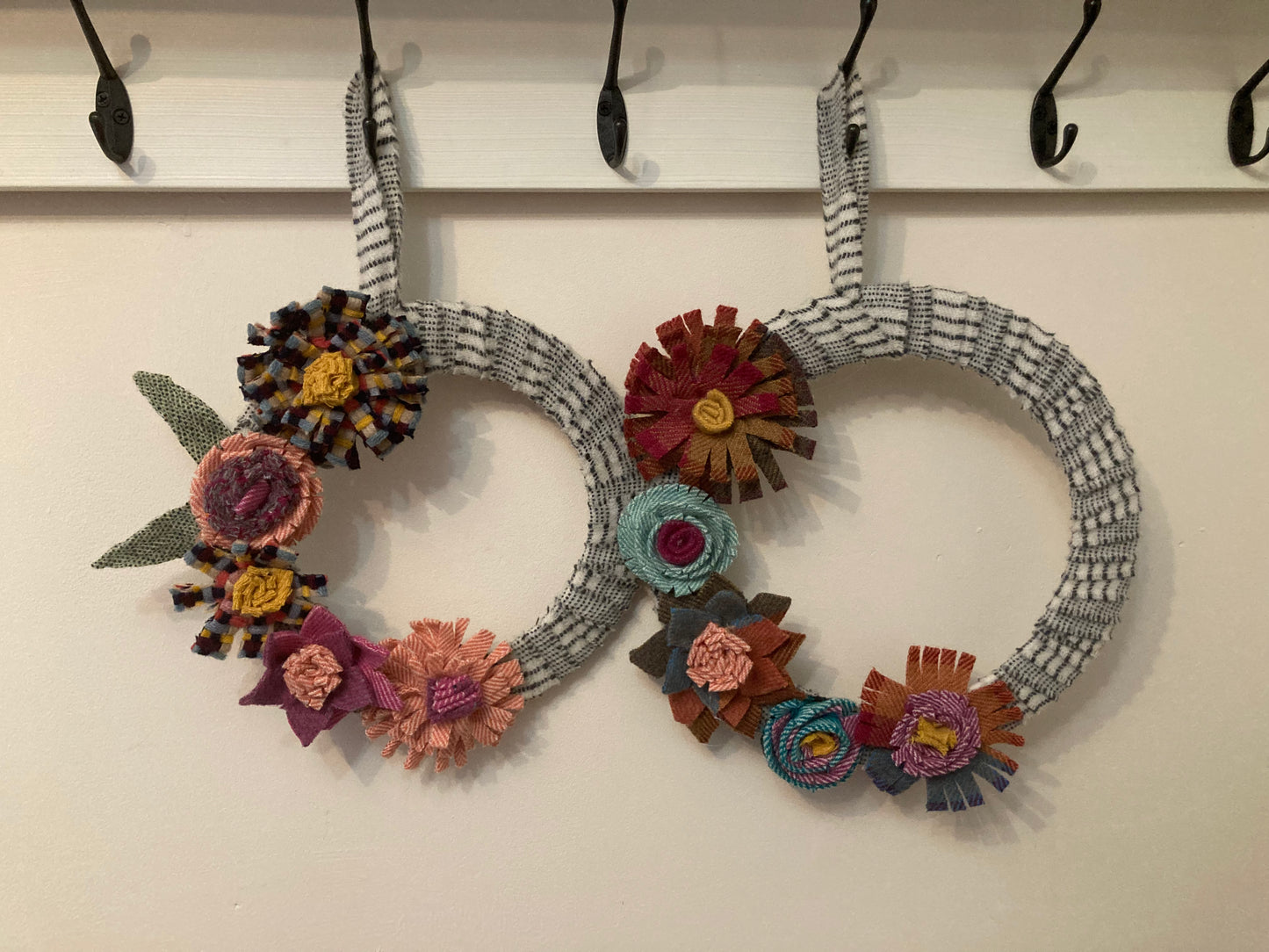 Tweed flower wreath