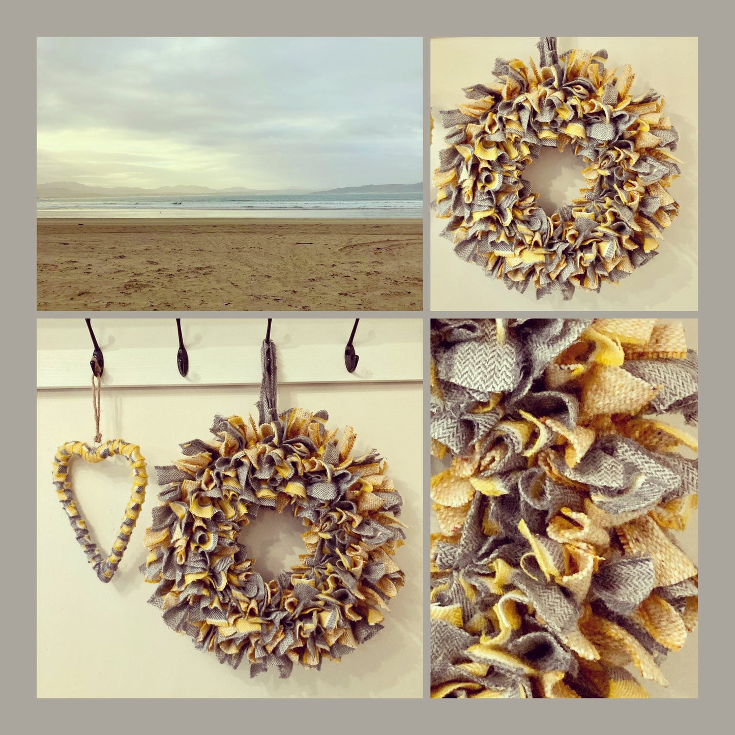 Luxury Tweed Wreath beach inspired