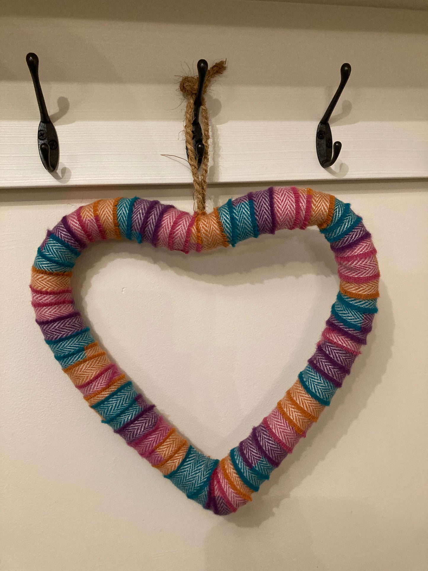 Large tweed heart