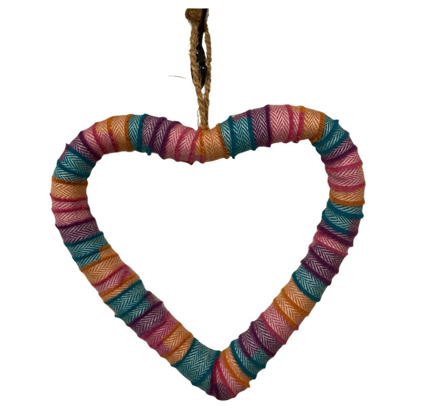 Large tweed heart