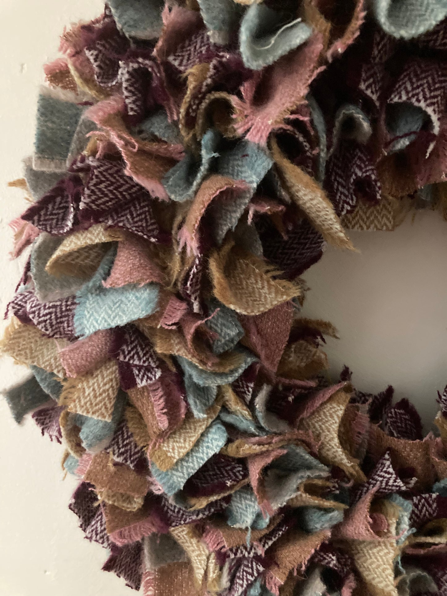 Luxury Tweed Wreath 13”