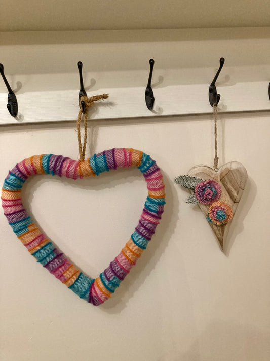 Large tweed heart