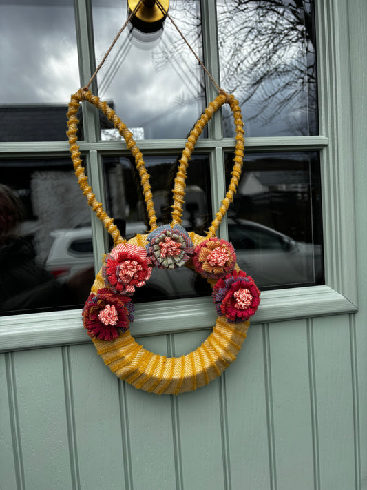 Easter bunny Donegal Tweed Wreath