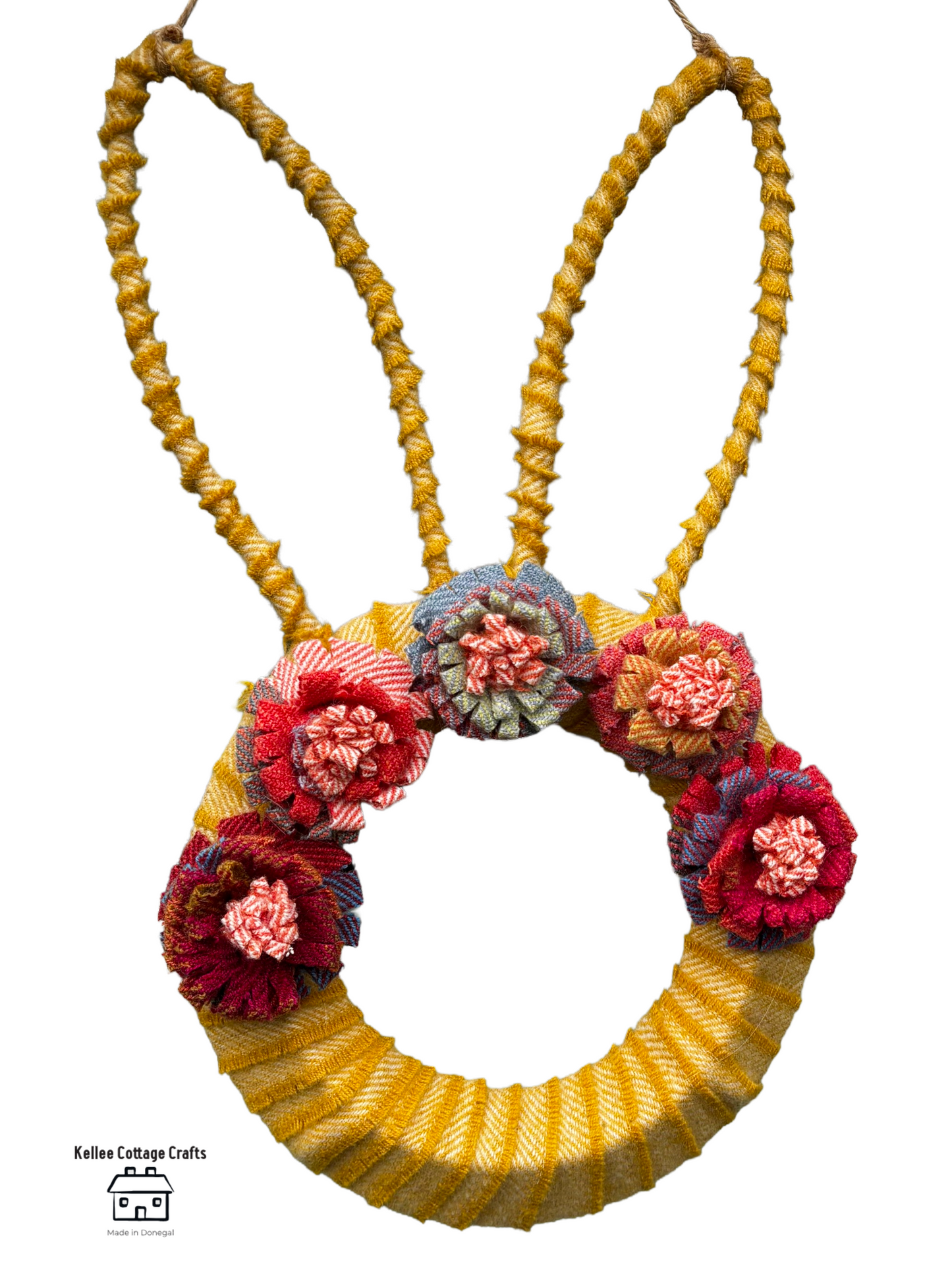 Easter bunny Donegal Tweed Wreath