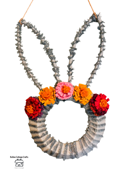 Easter bunny Donegal Tweed Wreath