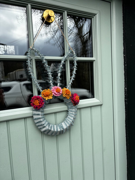 Easter bunny Donegal Tweed Wreath
