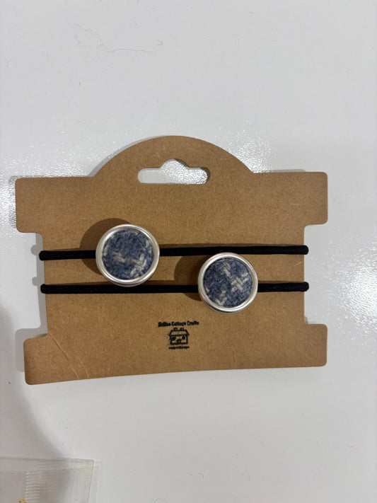Tweed hair ties- pack of 2