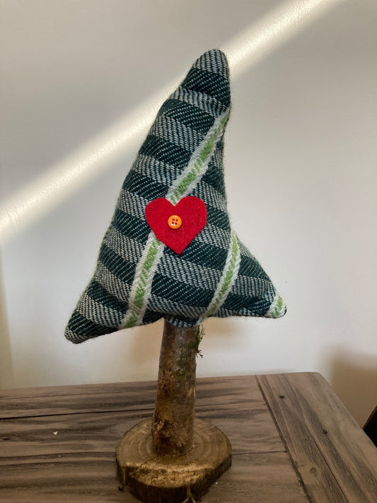 Free standing tweed Christmas tree