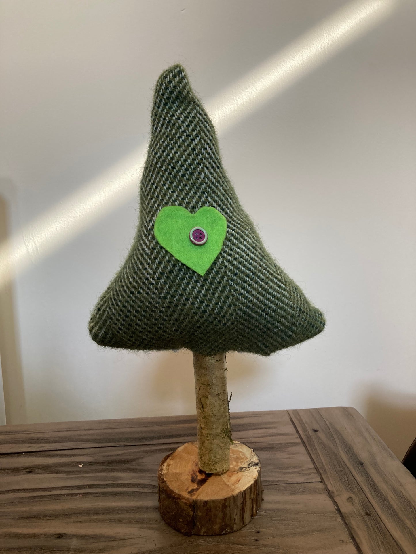 Free standing tweed Christmas tree