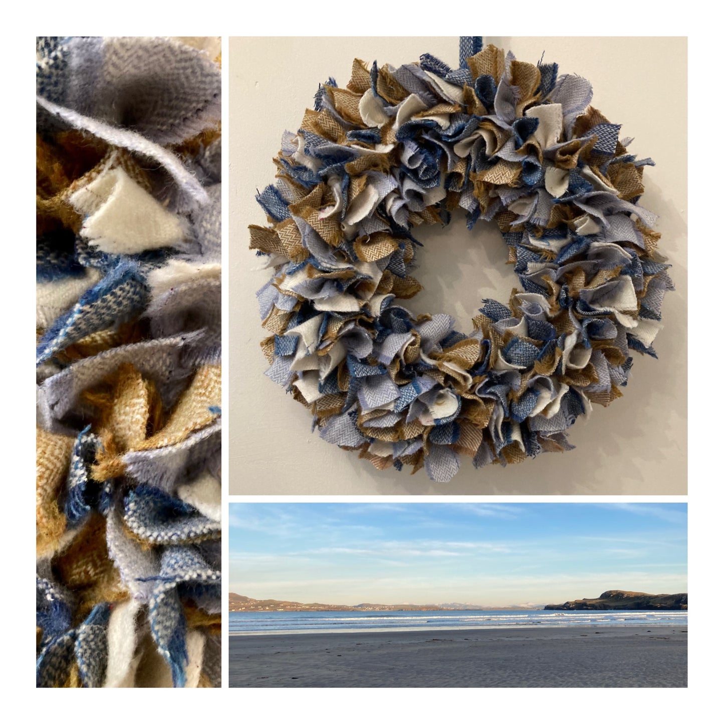 Luxury Tweed Wreath beach