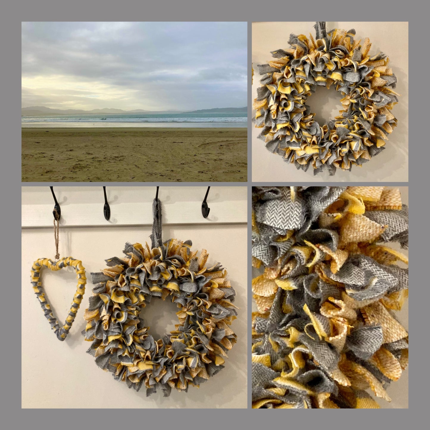Luxury Tweed Wreath beach inspired